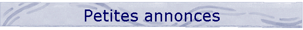 Petites annonces